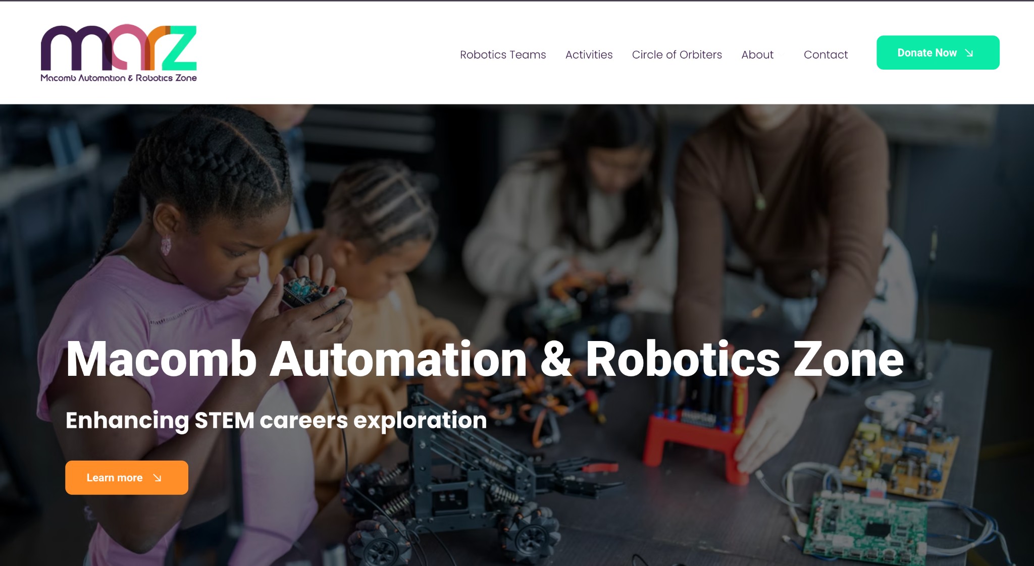 Macomb Automation and Robotics Zone website